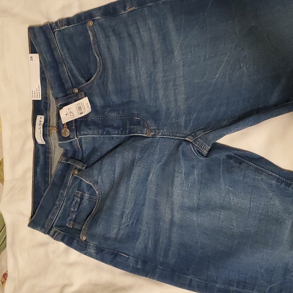 LOFT Mid Rise Boot Jeans in Vintage Dark Wash Size 28 - Picture 8 of 13